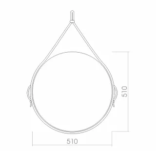 Зеркало с подсветкой Aquanika Country AQC5151RU15 51 см коричневая кожа
